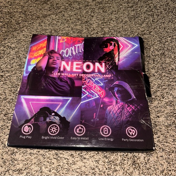 Colorful Neon Cat Sign - Picture 4 of 7